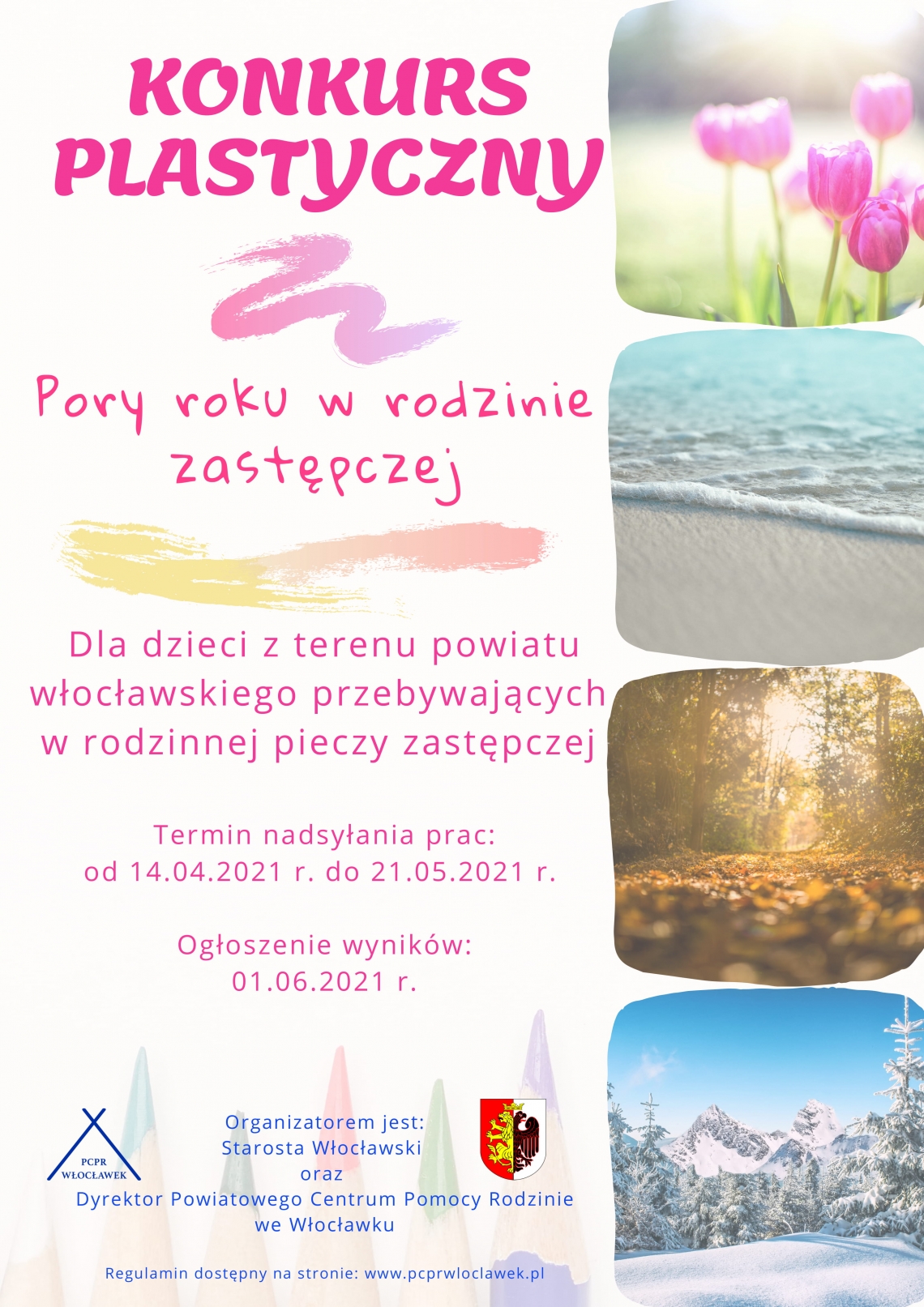 Konkurs plastyczny pt. "Pory roku w rodzinie zastępczej" 