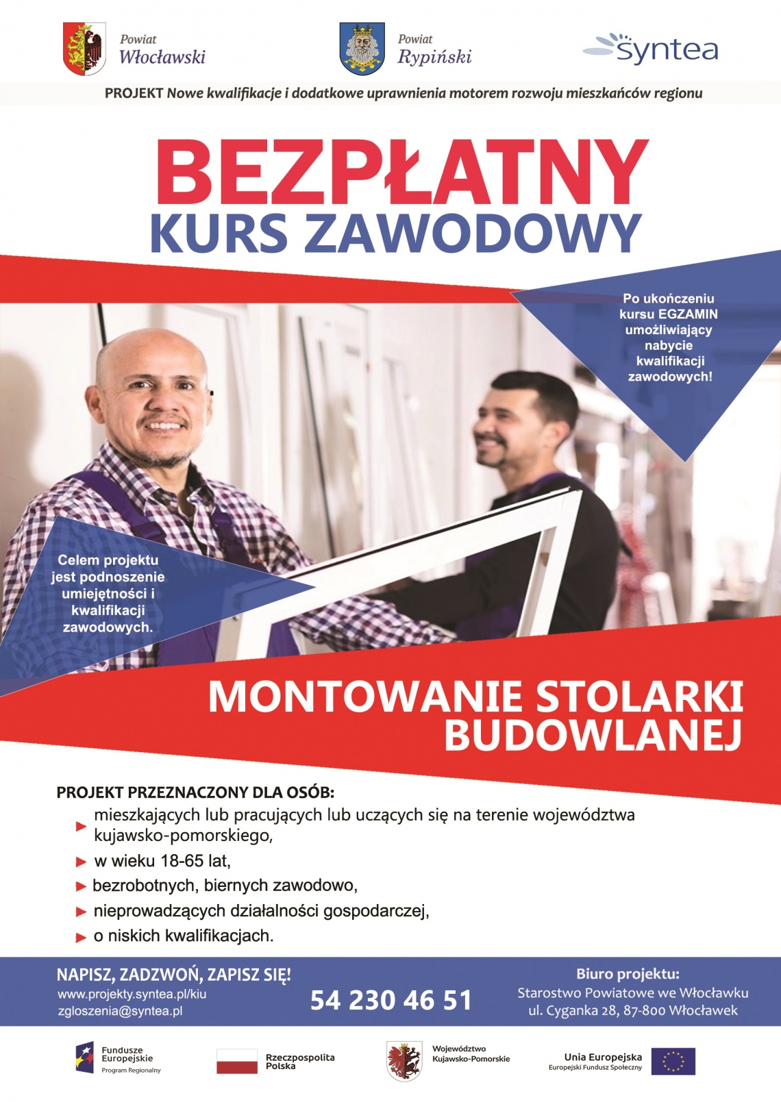 Ruszyła rekrutacja na bezpłatny kurs zawodowy - Montowanie stolarki budowlanej 