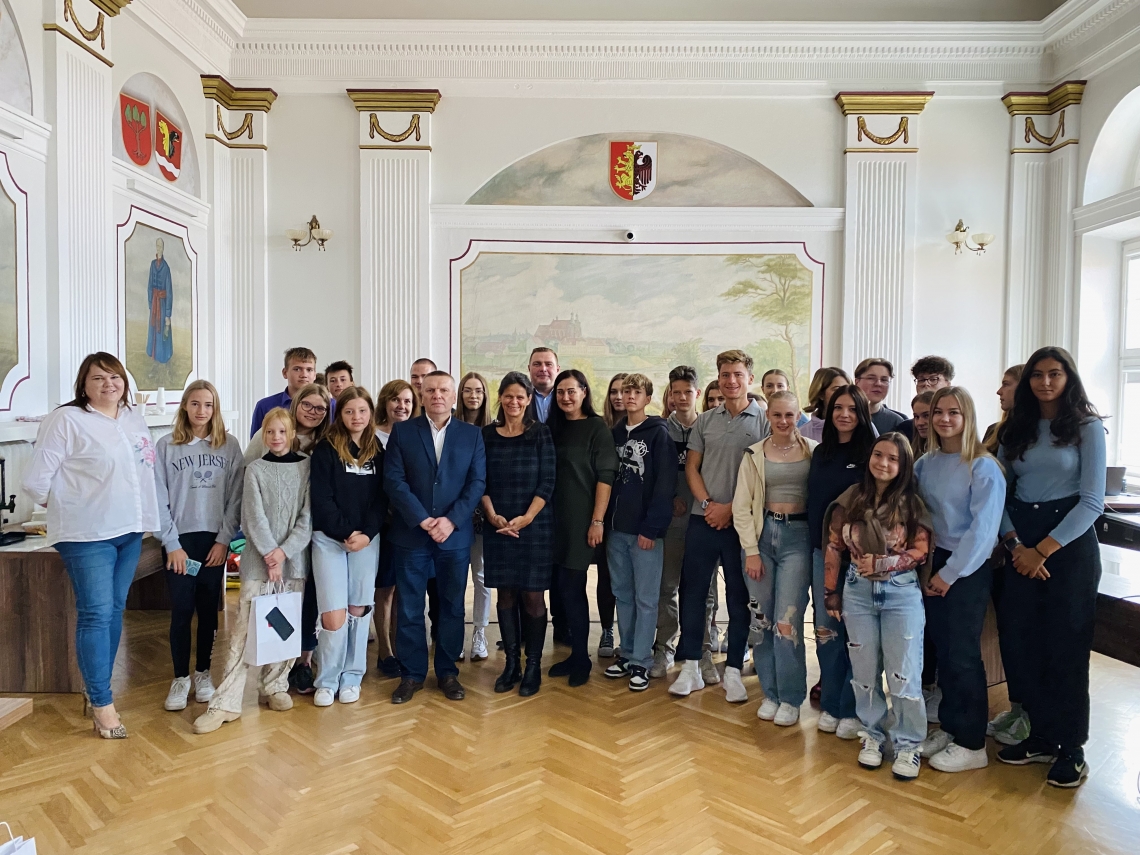 Niemiecka młodzież gościła w Starostwie Powiatowym we Włocławku w ramach wymiany polsko-niemieckiej między szkołami